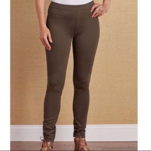 Soft Surroundings Brown Ponte Knit Pants